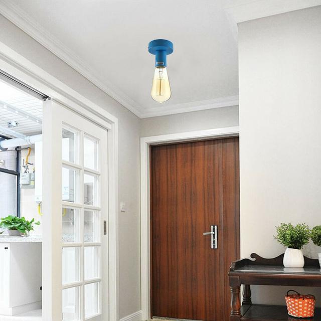 Avalea 1-Light 10cm Semi Flush Mount Ebern Designs Fixture Finish: Blue on Productcaster.