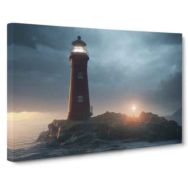 Showstopping Lighthouse - Wrapped Canvas Graphic Art Breakwater Bay Size: 40cm H x 60cm W x 3cm D on Productcaster.