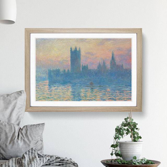 Houses of Parliament in London Vol.1 by Claude Monet - Picture Frame Painting East Urban Home Frame Option: Oak Framed, Size: 36cm H x 48cm W x 2cm D on Productcaster.