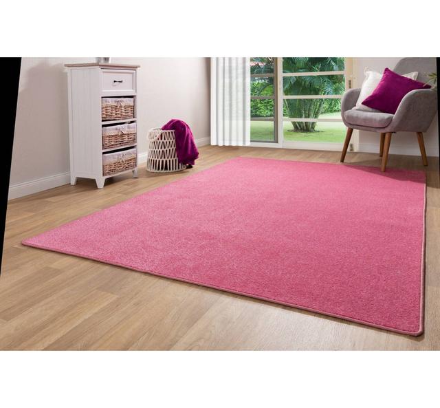 Solid Colour Dark Pink Area Rug Latitude Run Rug Size: Rectangular 240 x 290 cm on Productcaster.