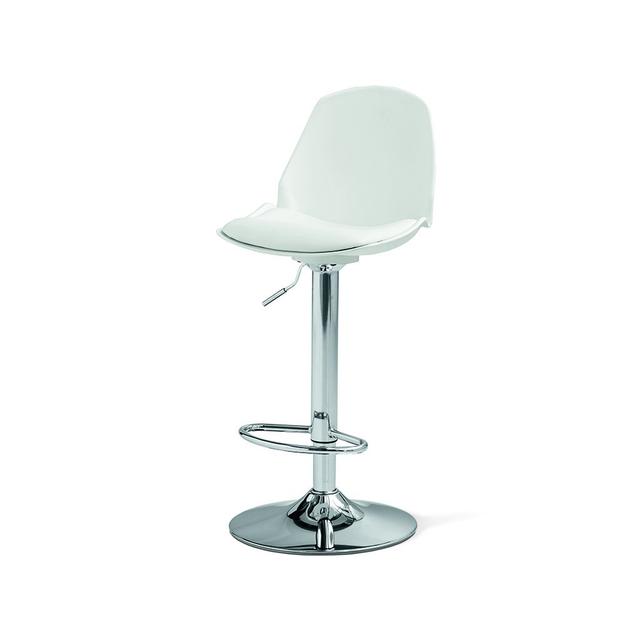 Valencia Adjustable Swivel Bar Stool Target Point Seat Colour: White on Productcaster.