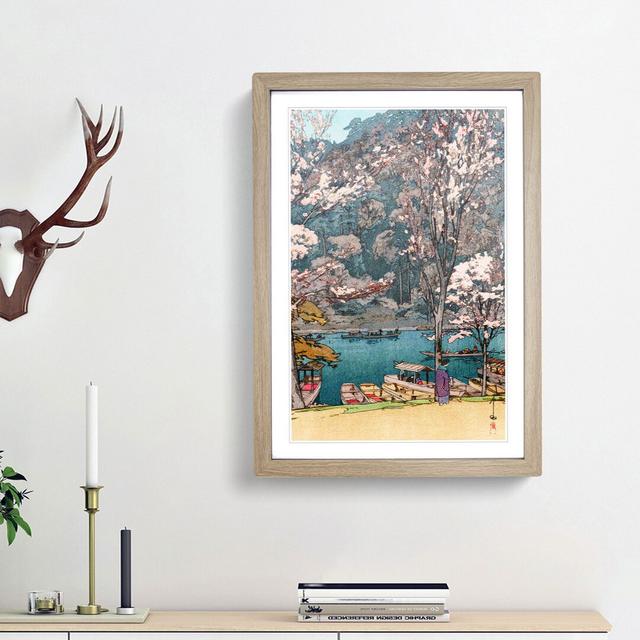 Arashiyama by Hiroshi Yoshida - Single Picture Frame Painting East Urban Home Size: 33cm H x 24cm W x 2cm D, Frame Option: Oak Framed on Productcaster.