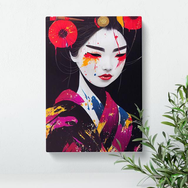 Painted Geisha No.1 - Wrapped Canvas Graphic Art Fairmont Park Size: 60cm H x 40cm W x 3cm D on Productcaster.