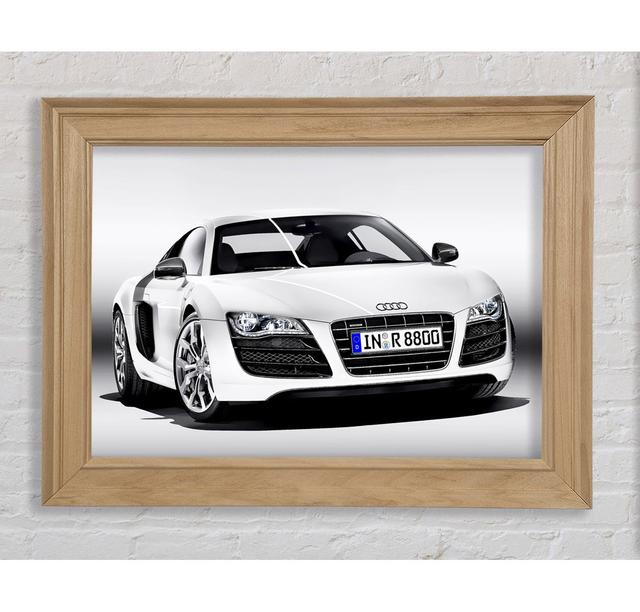 Audi A8 White Framed Print Bright Star Size: 84.1cm H x 142.2cm W on Productcaster.