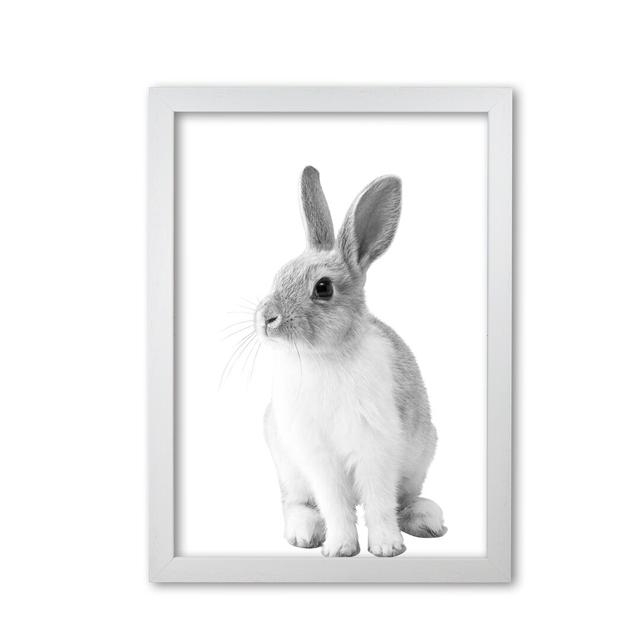 Bunny - Print East Urban Home Format: White Grain Frame, Size: 85 cm H x 60 cm W x 5 cm D on Productcaster.