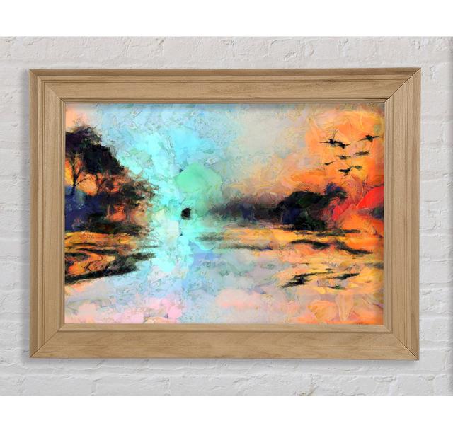 Birds At The Sunset - Single Picture Frame Art Prints Bright Star Size: 29.7cm H x 42cm W x 8cm D on Productcaster.