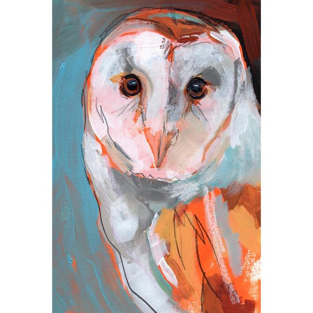 Optic Owl II by Jennifer Paxton Parker - Wrapped Canvas Painting Union Rustic Size: 76cm H x 51cm W x 3.8cm D on Productcaster.