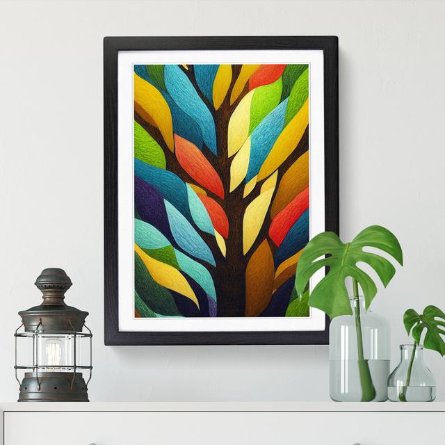 FRM-V0523-40X Abstract Tree - Single Picture Frame Print ClassicLiving Format: Oak Framed, Size: 46cm H x 34cm W x 2cm D on Productcaster.