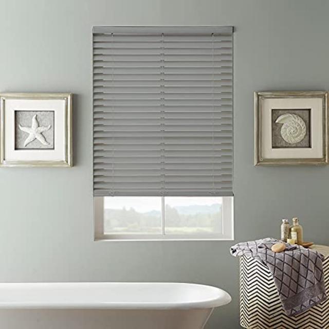 Semi Sheer Venetian Blind AR WARE Size: 150 cm L x 20 cm W, Finish: Grey on Productcaster.