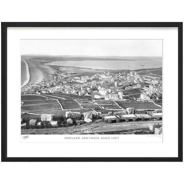 'Portland, and Chesil Beach C1877' by Francis Frith - Picture Frame Photograph Print on Paper The Francis Frith Collection Size: 60cm H x 80cm W x 2.3 on Productcaster.