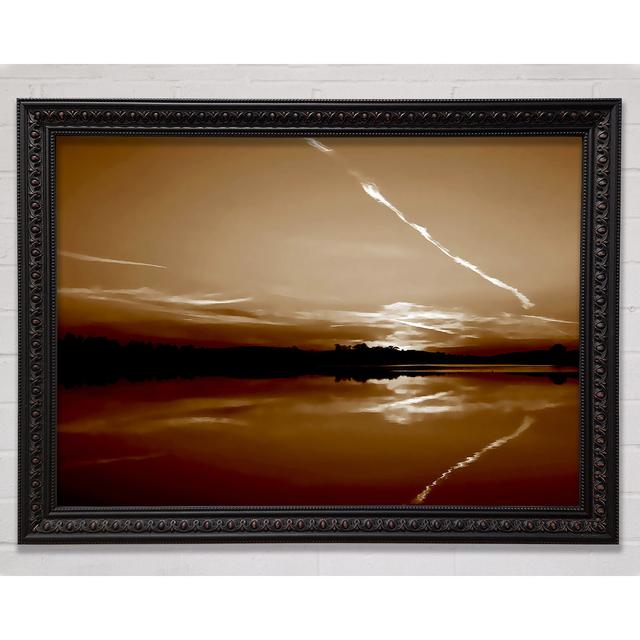 Tranquil Chocolate Lake Framed Print Bright Star Size: 29.7cm H x 42cm W x 3cm D on Productcaster.