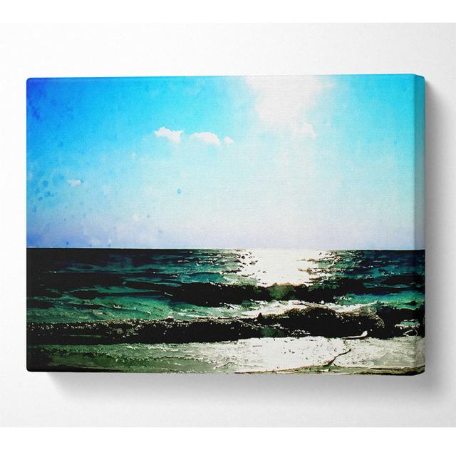 The Waves of the Ocean - Wrapped Canvas Art Prints House of Hampton Size: 35.6cm H x 50.8cm W x 10cm D on Productcaster.