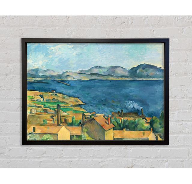 Cezanne The Bay Of Marseilles - Single Picture Frame Art Prints on Canvas Marlow Home Co. Size: 84.1cm H x 118.9cm W x 3.3cm D on Productcaster.