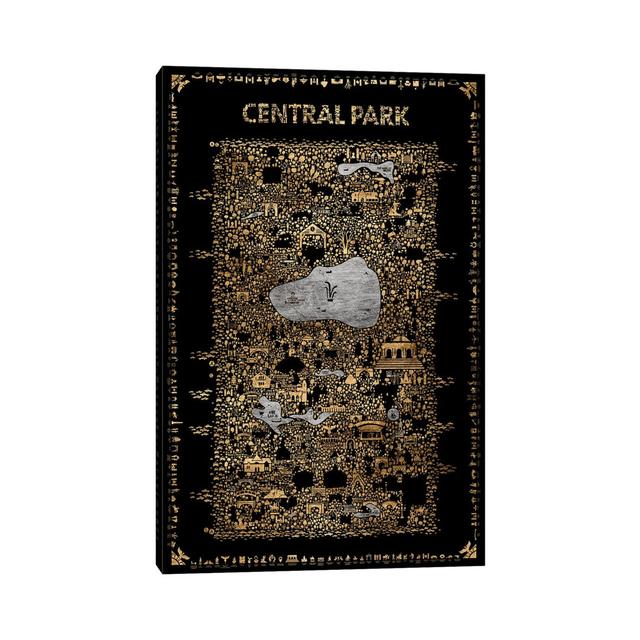 Glam New York Collection-Central Park by Rafael Esquer - Wrapped Canvas Print Borough Wharf Size: 45.72cm H x 30.48cm W x 1.9cm D on Productcaster.