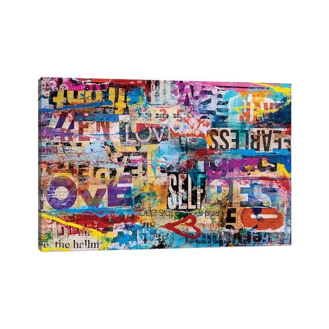 Metromix Luv II by Erin Ashley - Wrapped Canvas Graphic Art Marlow Home Co. Size: 30.48cm H x 45.72cm W x 1.91cm D on Productcaster.