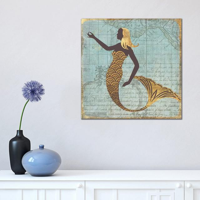 Nautical Beauty by PI Galerie - Wrapped Canvas Graphic Art House of Hampton Size: 45.72cm H x 45.72cm W x 3.81cm D on Productcaster.