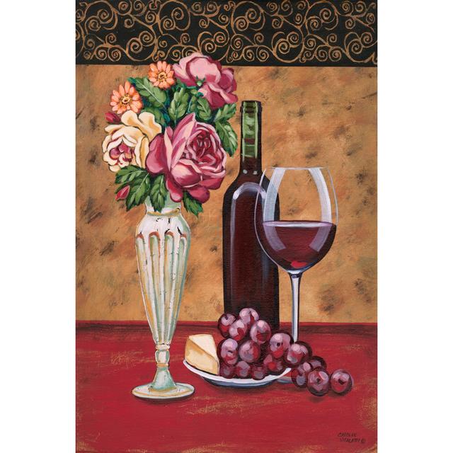 Vintage Flowers & Wine I - Wrapped Canvas Art Prints Astoria Grand Size: 30cm H x 20cm W x 3.8cm D on Productcaster.