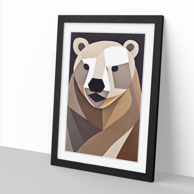 FRM-V0523-1887X Polar Bear Contemporary Vol.4 - Picture Frame Print Latitude Vive Frame Option: Walnut, Size: 64cm H x 46cm W x 2cm D on Productcaster.