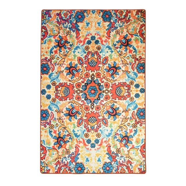 Bauder Mood Blue/Yellow/Orange Rug Bloomsbury Market Rug Size: Rectangle 100 x 200cm on Productcaster.