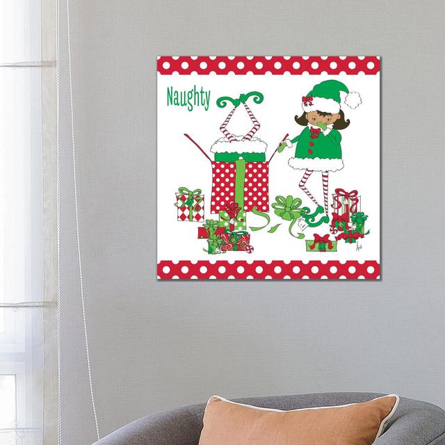 Naughty Elves by Andi Metz - Wrapped Canvas Gallery-Wrapped Canvas Giclée ClassicLiving Size: 66.04cm H x 66.04cm W x 3.81cm D on Productcaster.