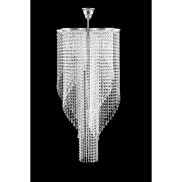 9-Light Crystal Chandelier Mercer41 Finish: Nickel on Productcaster.