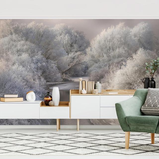 Winter Song 2.88m x 2.88m Textured Matt Peel & Stick Wall Mural East Urban Home Size: 190cm L x 288cm W on Productcaster.