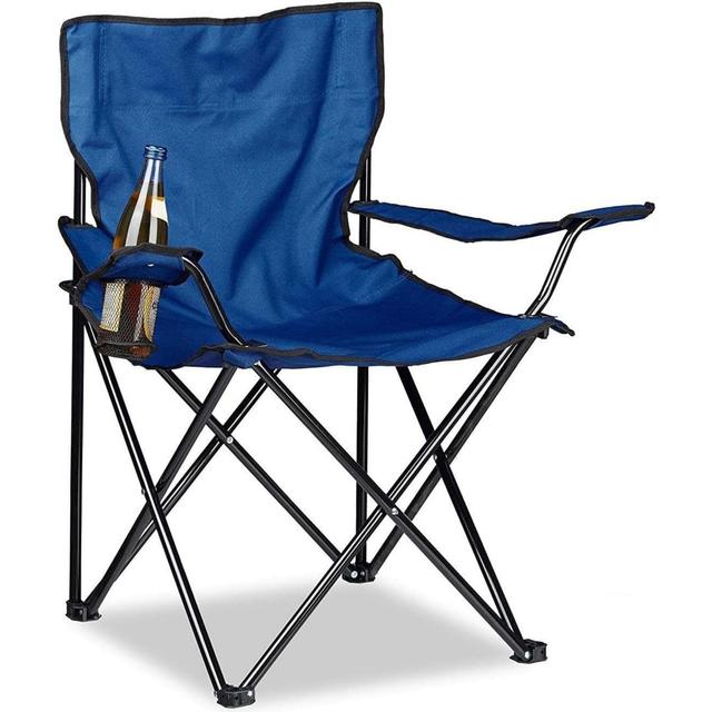 Ayde Camping Folding Chair Patio Outdoor Garden Chair Fishing Lounger Seat With Cup Holder Dakota Fields on Productcaster.