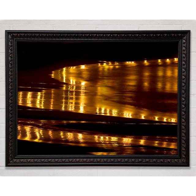 Silveren Ocean Night Framed Print Highland Dunes Size: 84.1cm H x 118.9cm W x 3cm D on Productcaster.