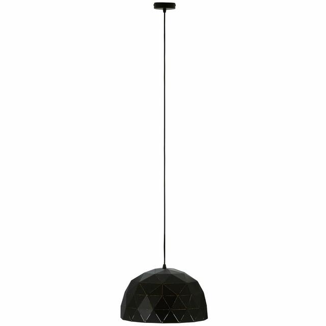 Cosima 1 - Light Single Pendant Corrigan Studio Fixture Finish: Matte Black, Shade Colour: Black/Gold on Productcaster.