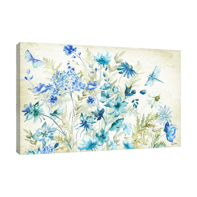 'Wildflower and Dragonfly IV' by Tre Sorelle Studios Watercolour Painting Print on Wrapped Canvas East Urban Home Size: 50.8cm H x 76.2cm W on Productcaster.