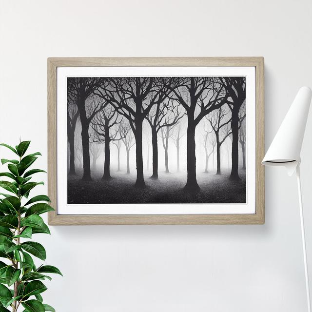 Contoured Forest - Single Picture Frame Print Latitude Run Frame Colour: Oak, Size: 34cm H x 46cm W x 2cm D on Productcaster.