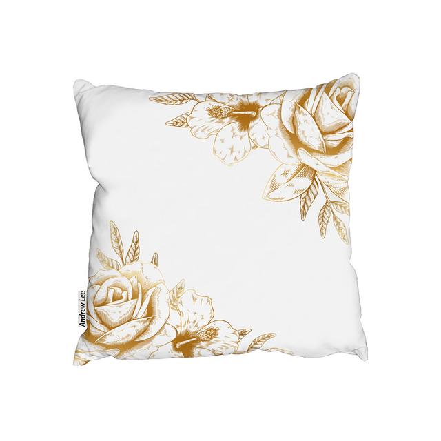 Rose Cushion Cover East Urban Home Size: 60cm x 60cm on Productcaster.