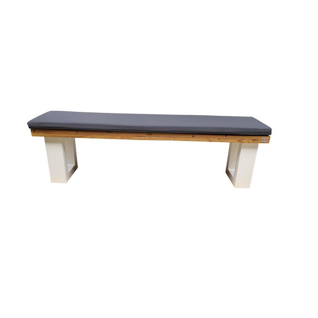 Antwyan Picnic Bench Brayden Studio Colour: Black/White, Size: 40cm H x 160cm W x 38cm D on Productcaster.