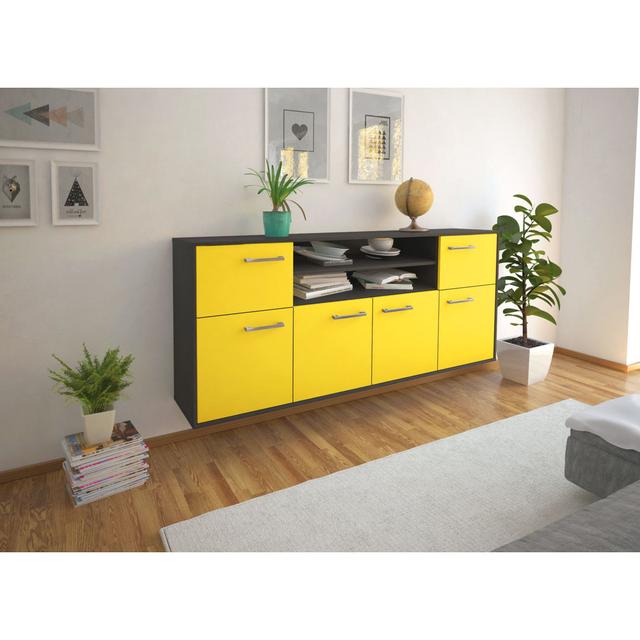 Sideboard Becht Brayden Studio Farbe (Korpus/Front): Gelb/Anthrazit on Productcaster.