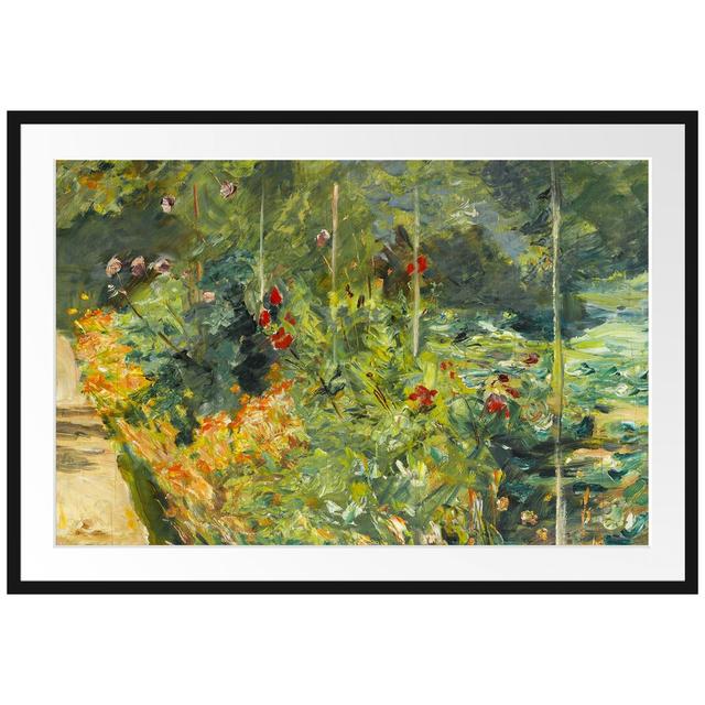 Gerahmter Kunstdruck The Utility Garden in Wannsee to the West von Max Liebermann Rosalind Wheeler Matte Farbe: Weiß, Maße: 70 cm H x 100 cm B x 2,5 c on Productcaster.