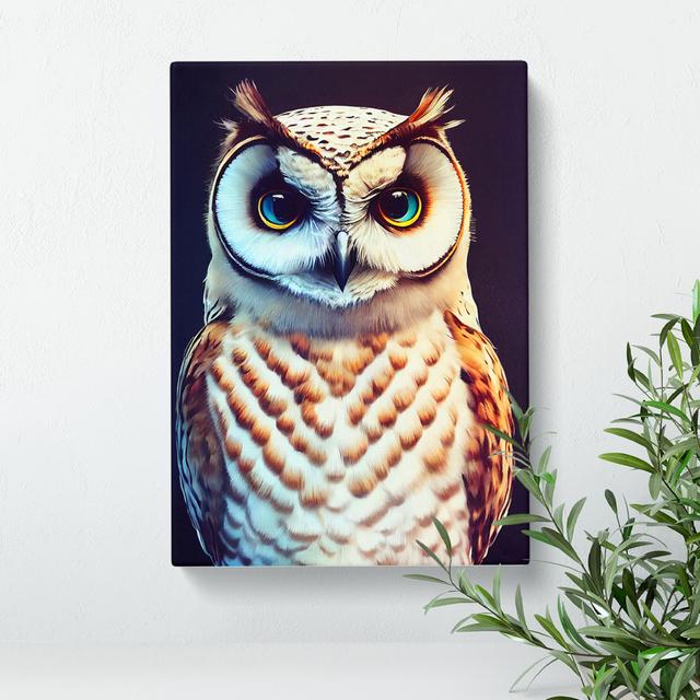 Owl Portrait No.2 - Wrapped Canvas Graphic Art Alpen Home Size: 50cm H x 35cm W x 3cm D on Productcaster.