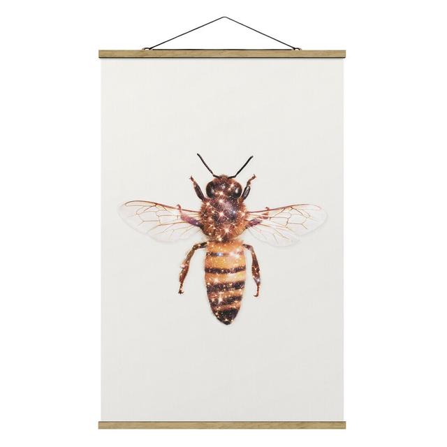 Bee with Glitter by Jonas Loose - Unframed Photograph August Grove Size: 75cm H x 50cm W x 0.3cm D on Productcaster.