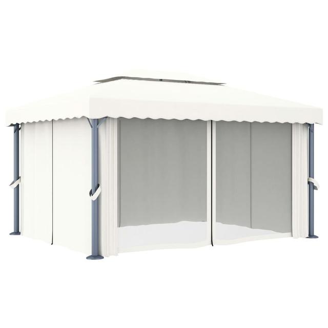 Thompsons 4 x 3m Patio Gazebo Dakota Fields Roof Colour: Cream on Productcaster.