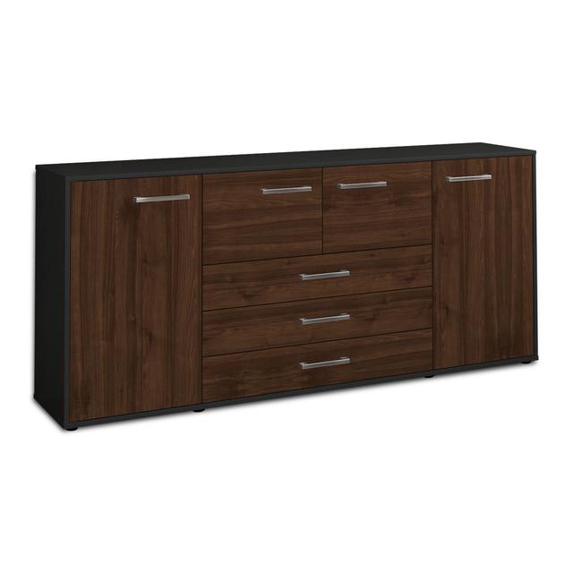 Schwenzer 180cm Wide 3 Drawer Sideboard Borough Wharf Colour: Walnut/Anthracite on Productcaster.