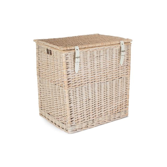 Wicker Basket Bay Isle Home Colour: White Wash, Size: 50cm H x 46cm W x 37cm D on Productcaster.