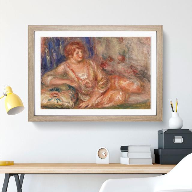 Andree in Pink by Pierre-Auguste Renoir - Picture Frame Painting East Urban Home Size: 65cm H x 90cm W x 2cm D, Frame Option: Oak on Productcaster.