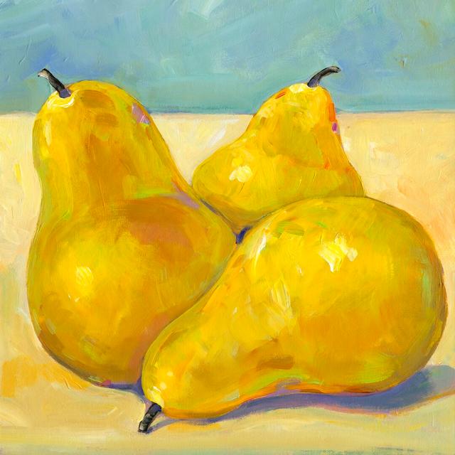 Tres Pears By Tim Otoole - Wrapped Canvas Painting Print Brambly Cottage Size: 51cm H x 51cm W x 3.8cm D on Productcaster.