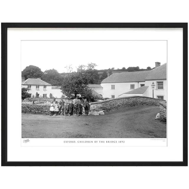 'Exford, Children by the Bridge 1892' - Picture Frame Photograph Print on Paper The Francis Frith Collection Size: 28cm H x 36cm W x 2.3cm D on Productcaster.