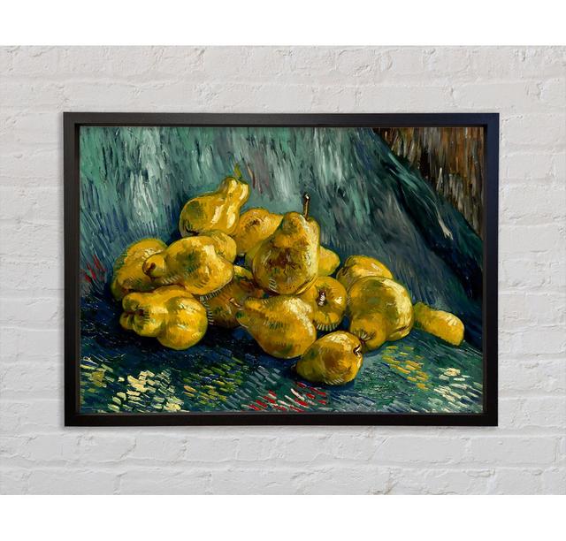 Van Gogh Still Life With Quinces Framed Print Rosalind Wheeler Size: 59.1cm H x 84.1cm W x 3.3cm D, Format: Black Framed Canvas on Productcaster.