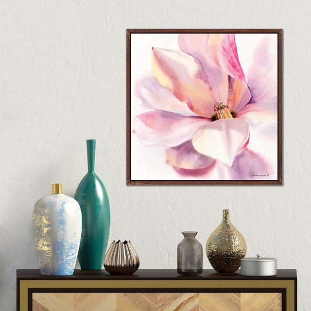 Magnolia Flower by HomelikeArt - Gallery-Wrapped Canvas Giclée on Canvas Lark Manor Size: 45.72cm H x 45.72cm W, Format: Classic Wood Floater Framed on Productcaster.