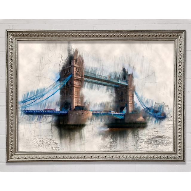 Tower Bridge Watercolour Framed Print Rosalind Wheeler Size: 100cm H x 141.4cm W on Productcaster.