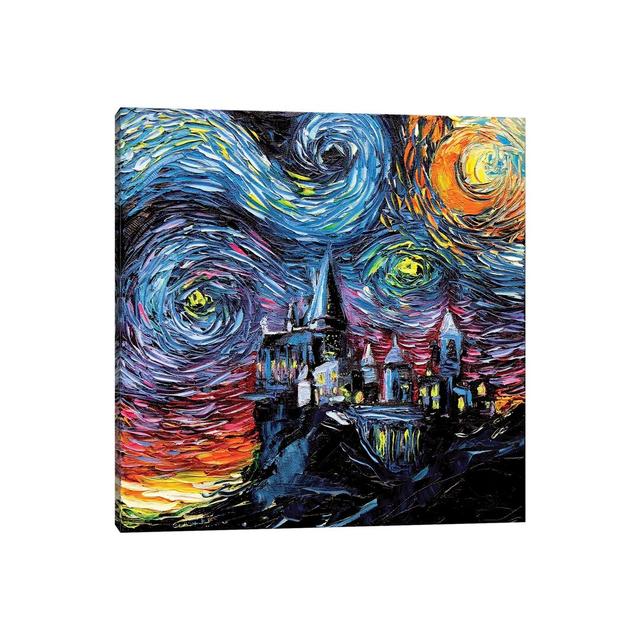 Van Gogh Never Saw Hogwarts by Aja Trier - Painting on Canvas Lark Manor Size: 66.04cm H x 66.04cm W x 1.91cm D, Frame Option: No Frame on Productcaster.