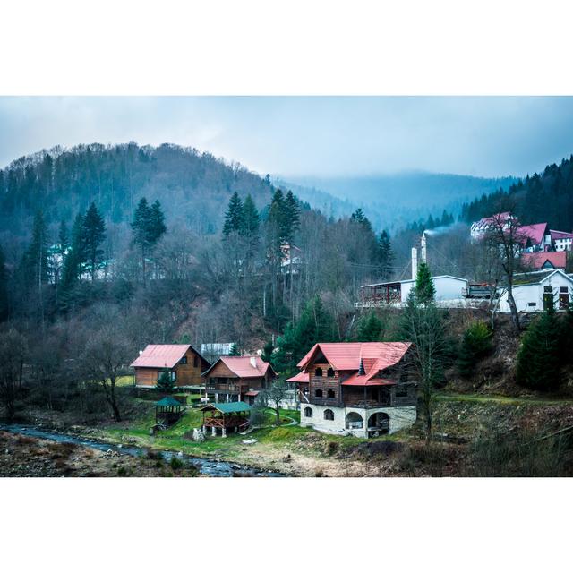 Elmdale Picturesque Village In Carpathians - Wrapped Canvas Print Alpen Home Size: 20cm H x 30cm W x 3.8cm D on Productcaster.