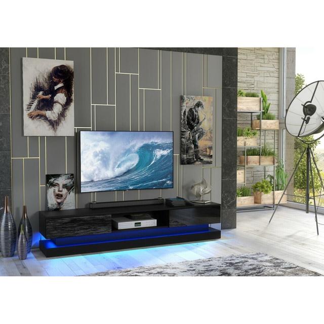 Brodney TV Stand for TVs up to 78" Metro Lane Colour: Black on Productcaster.