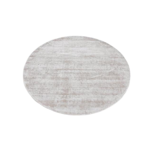 Ava Hand Knotted Cream Rug Carpetfine Rug Size: Round 80cm on Productcaster.